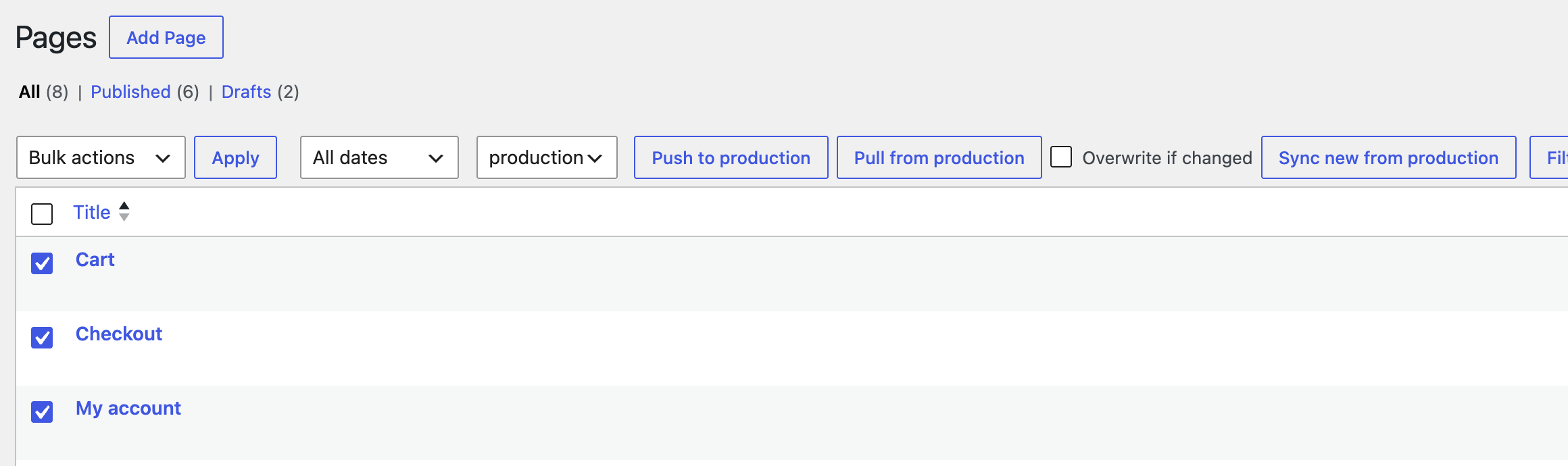group content sync